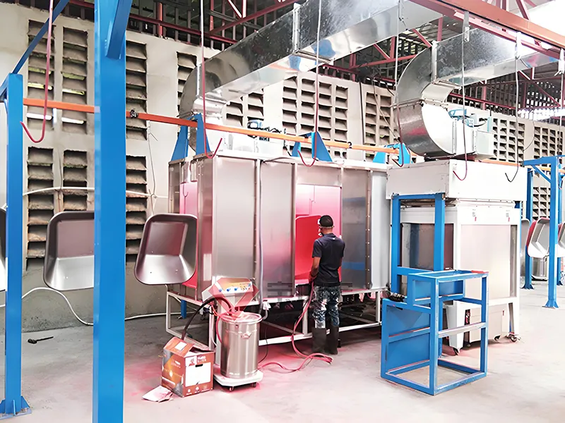 Spray Coating Line Used for Industrial Parts in Cameroon