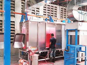 Spray Coating Line Used for Industrial Parts in Cameroon