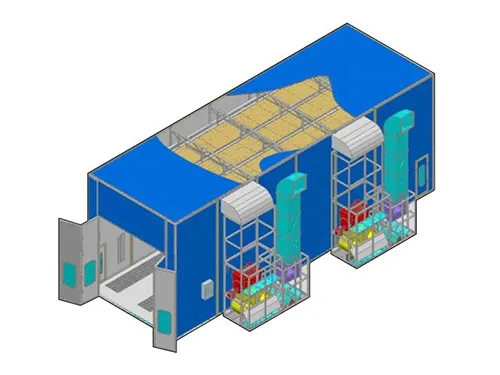 BZB-FB-1500H 15m Bus Spray Booth