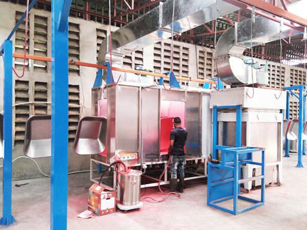 Spray Coating Line Used for Industrial Parts in Cameroon